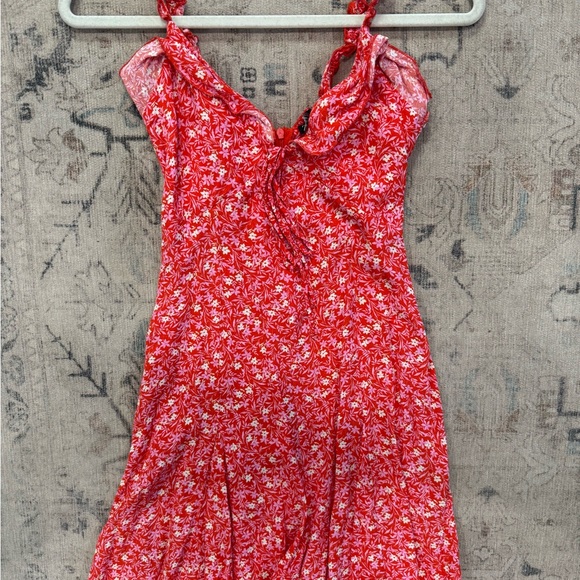 Zara Red Floral Mini Dress - Picture 5 of 6